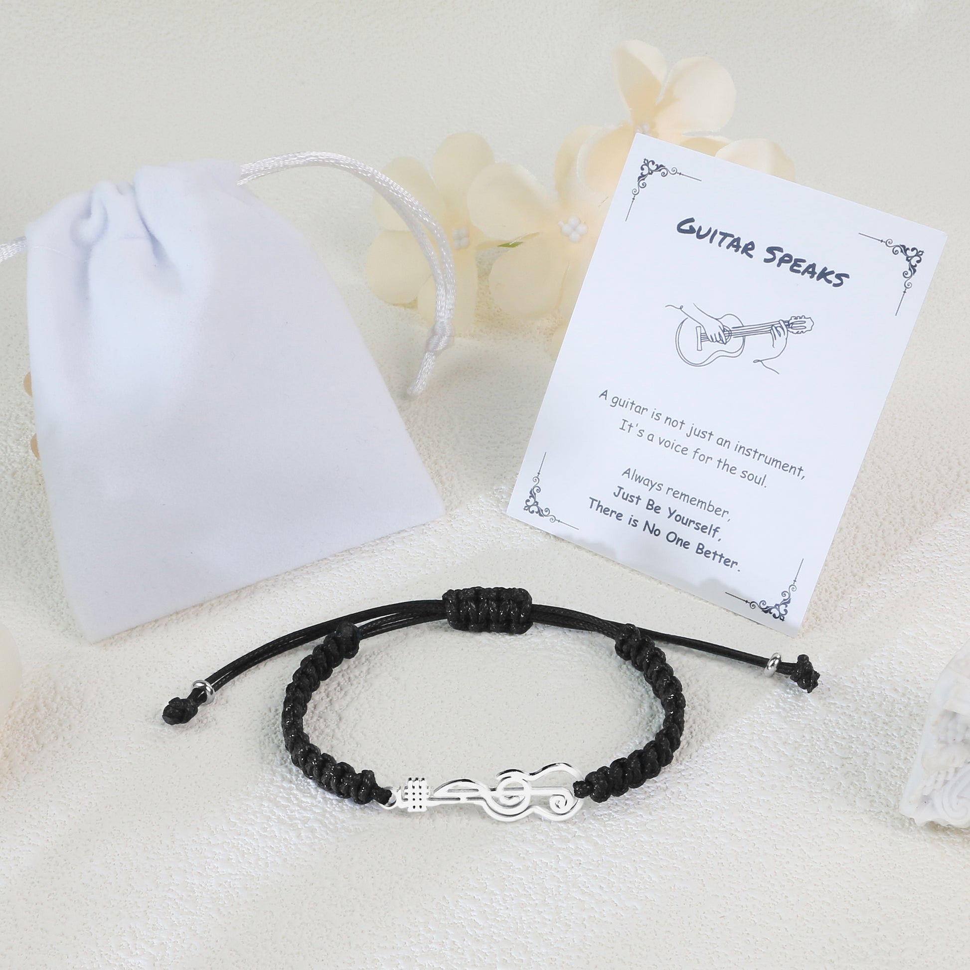 Black Rope Guitar Bracelet