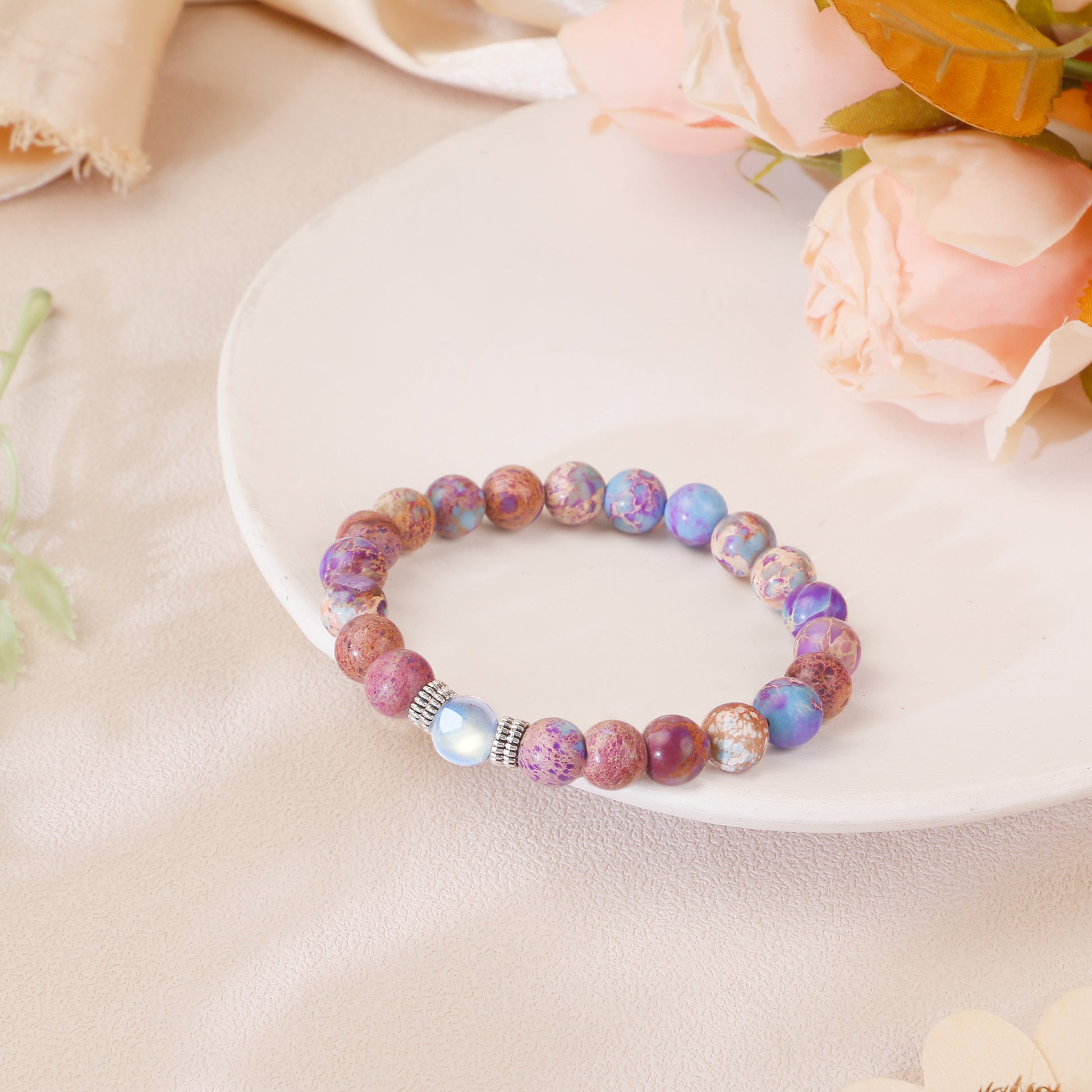 Sereney Birthday Gifts for Women, Beaded Bracelets as 30 60 70 Year Old Birthday Gift, Adjustable Stone Stretch Bracelet as Happy Birthday Gifts for Daughter Mom Grandma Sister Wife Girlfriend