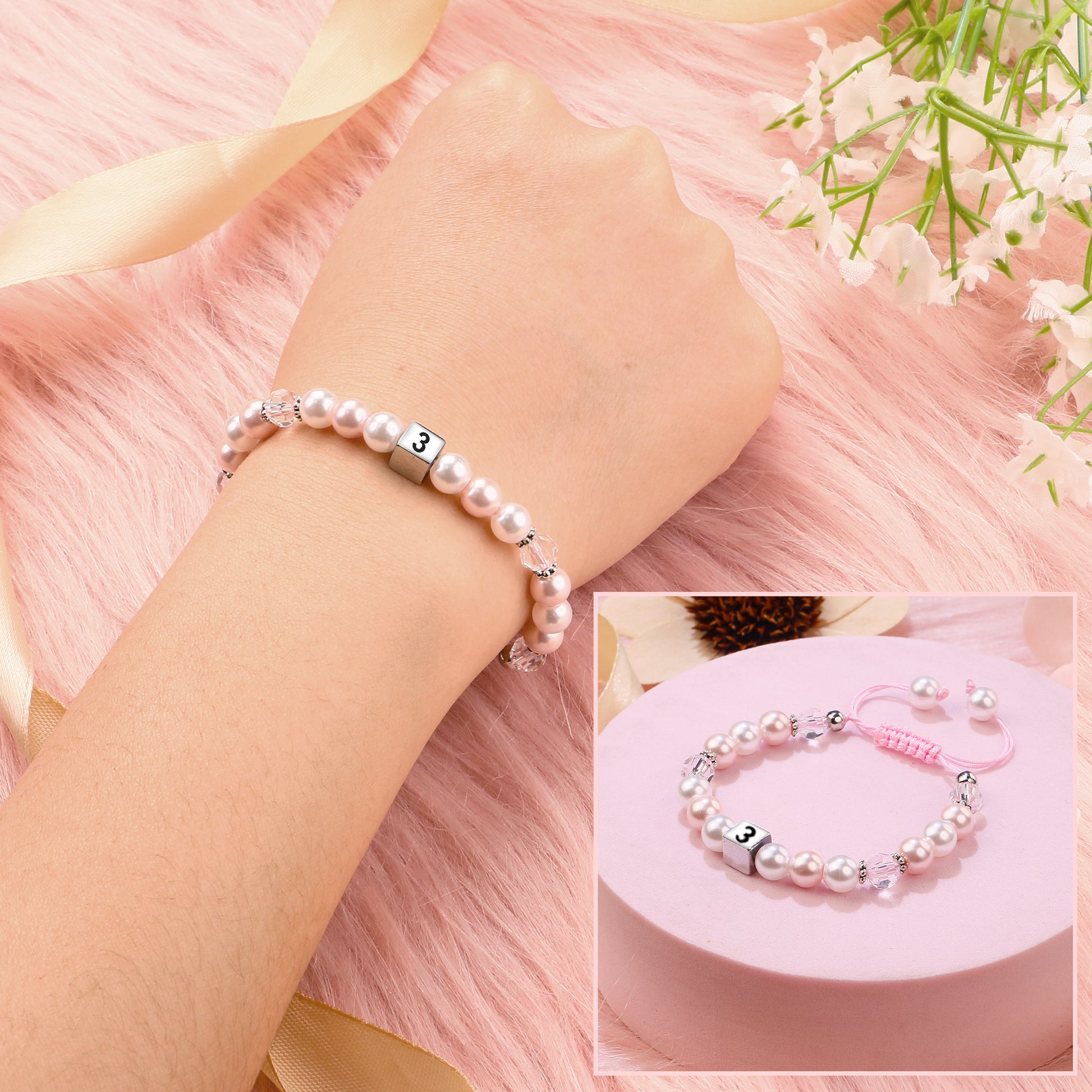 Happy 3rd Birthday Bracelet