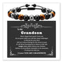 Strength & Love Stone Bracelet with message card for Grandson