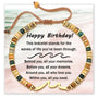 Ocean Wave Birthday Bracelet with gold accents and colorful beads