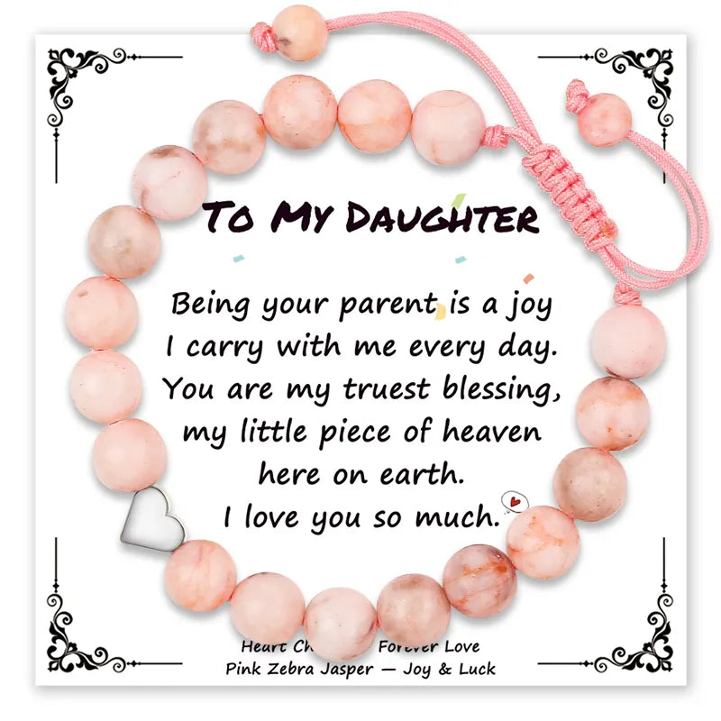 Sweet Birthday Pink Zebra Stone Bracelet