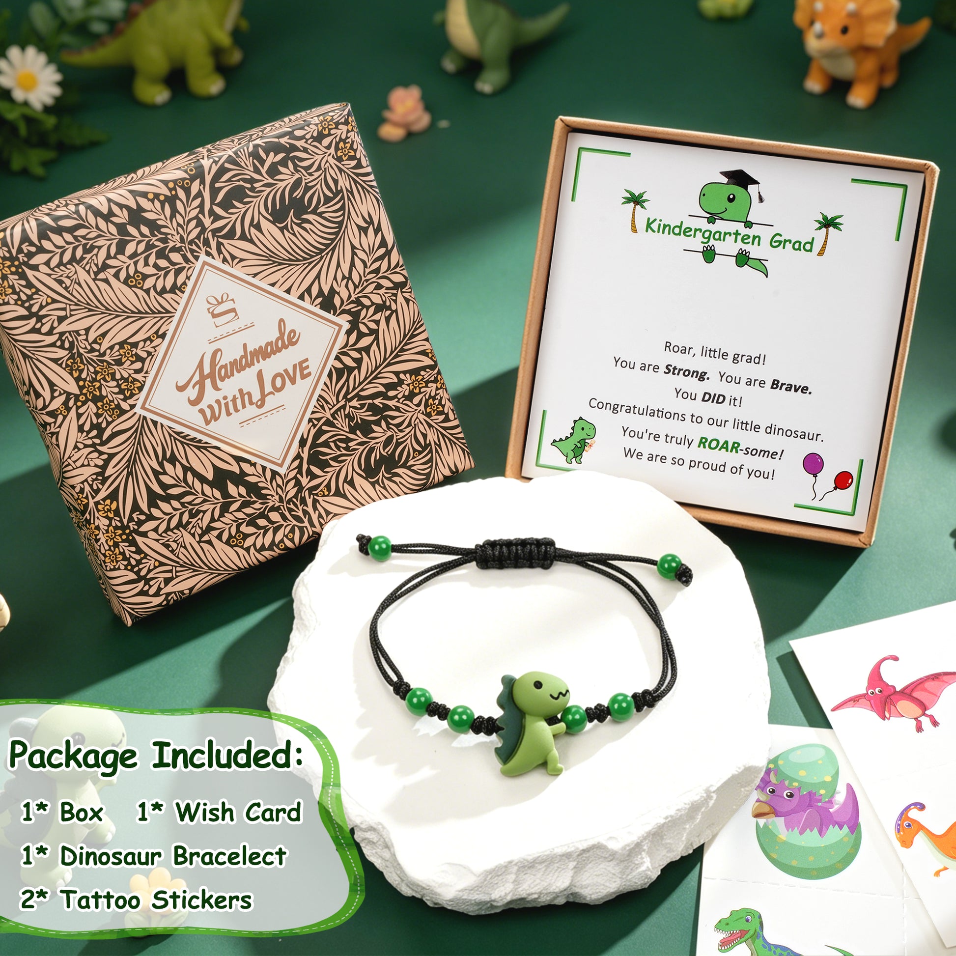 Dinosaur Kindergarten Graduation Bracelet