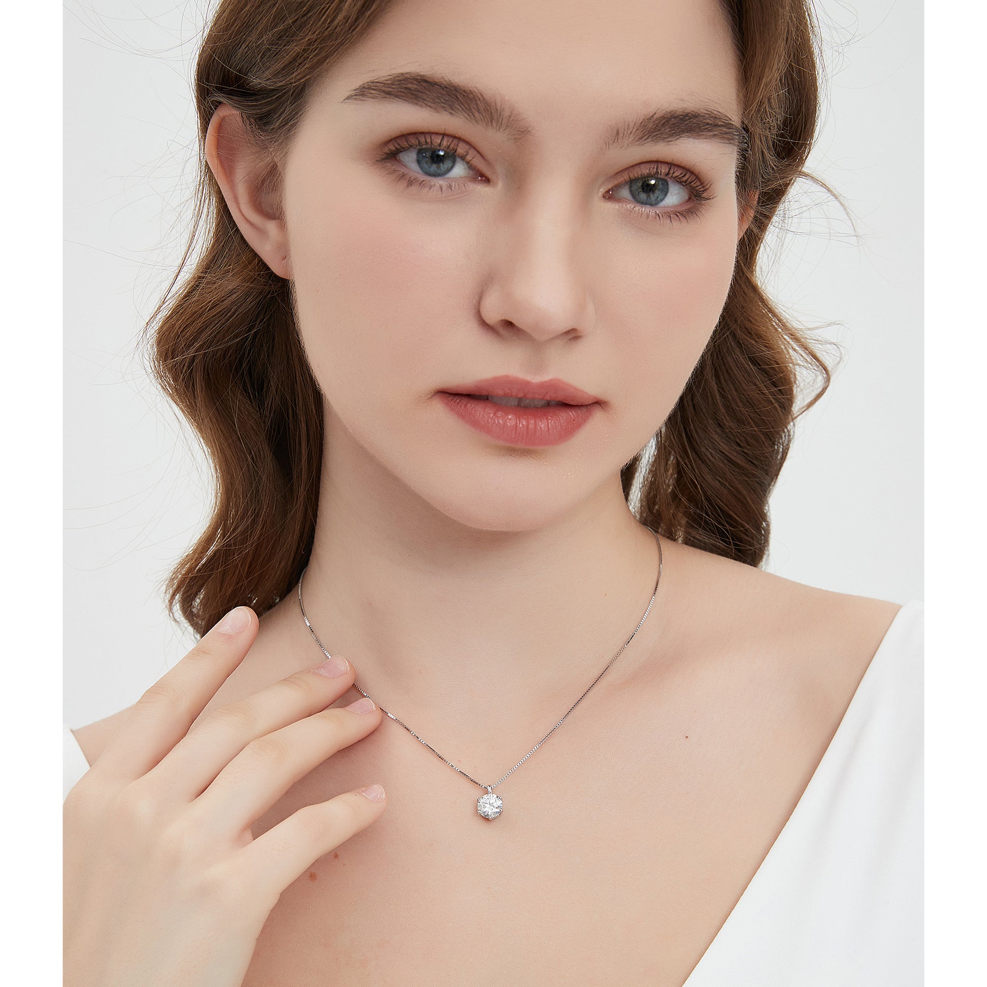 1 Carat Moissanite Necklace for Her