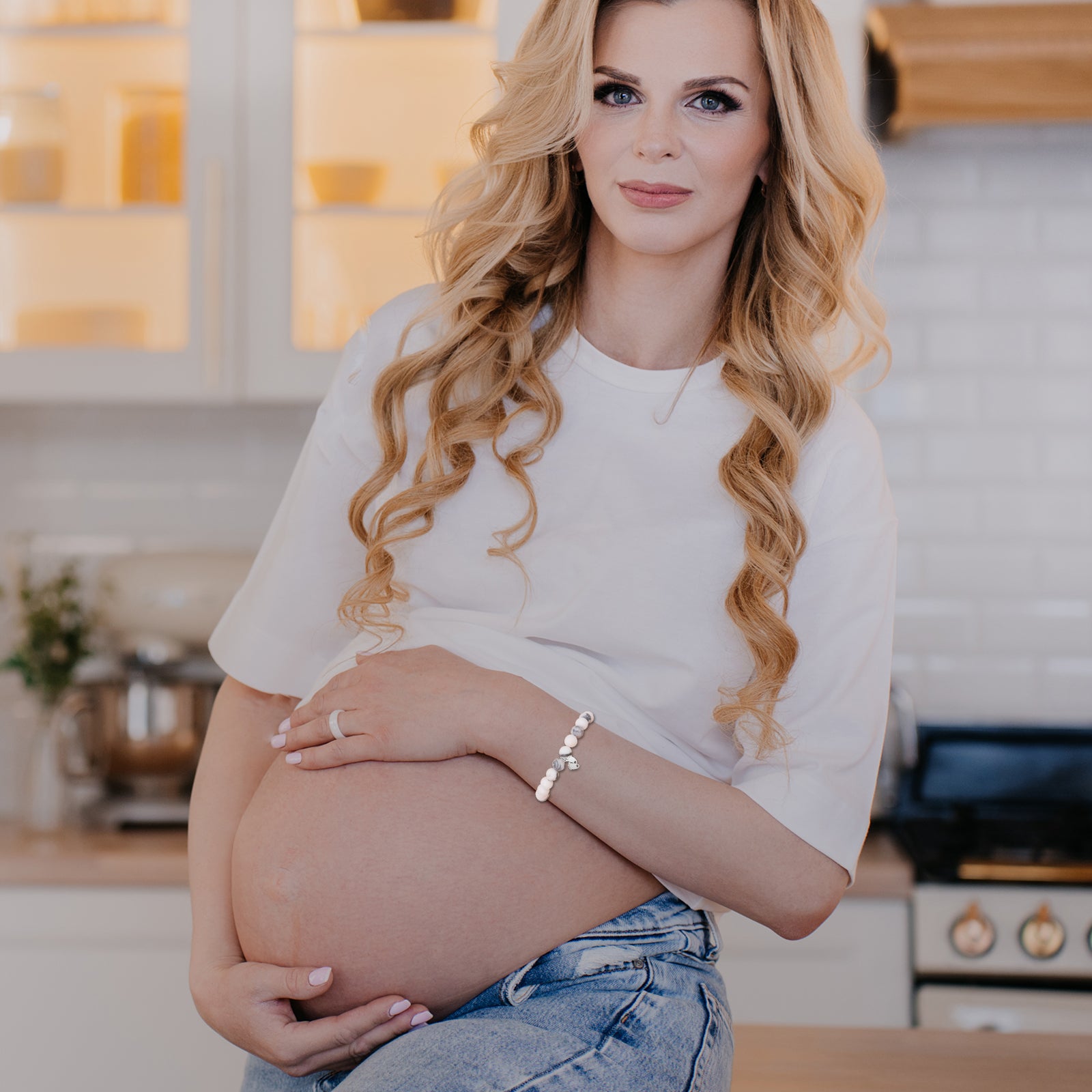 Pink Zebra New Mom Bracelet