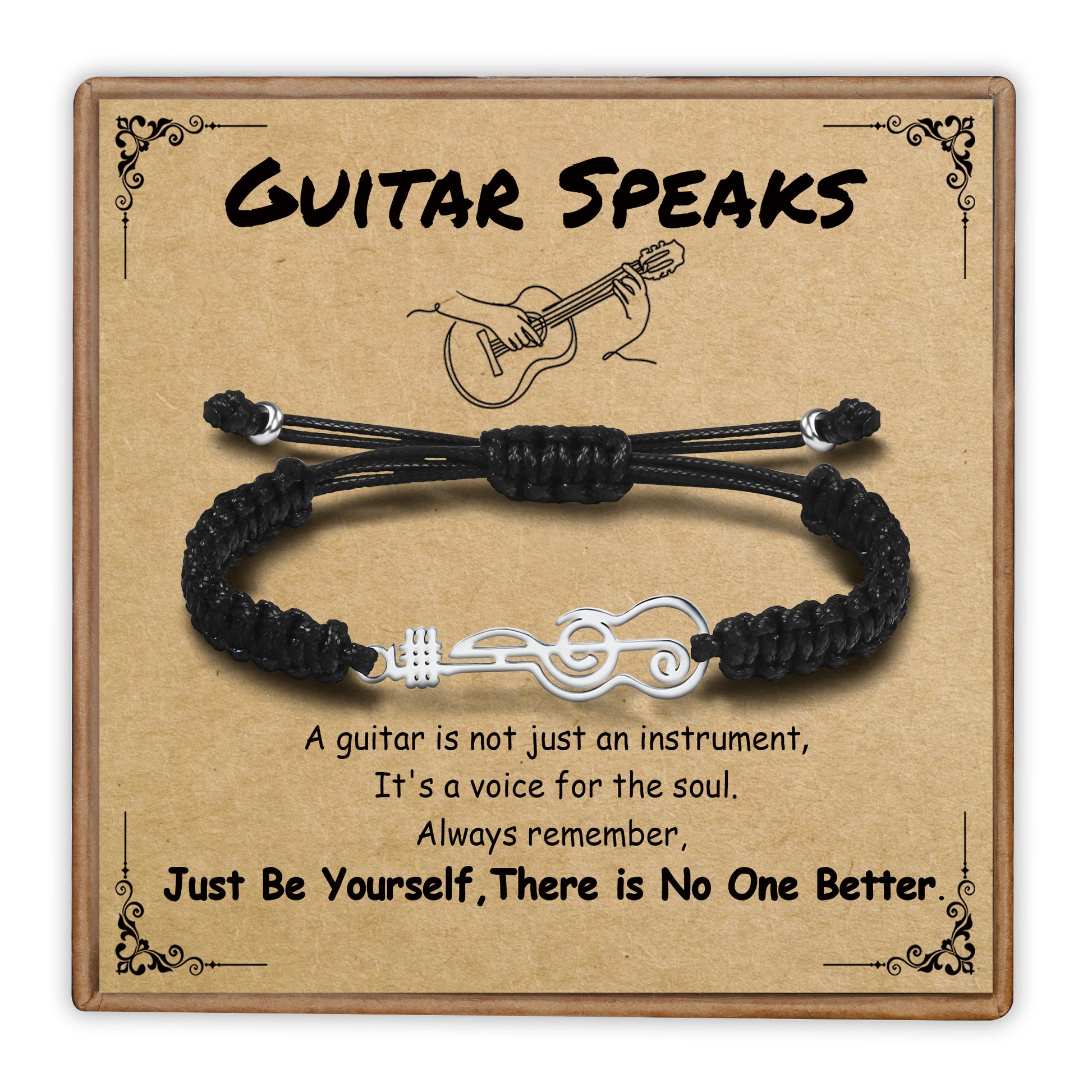 Black Rope Guitar Bracelet
