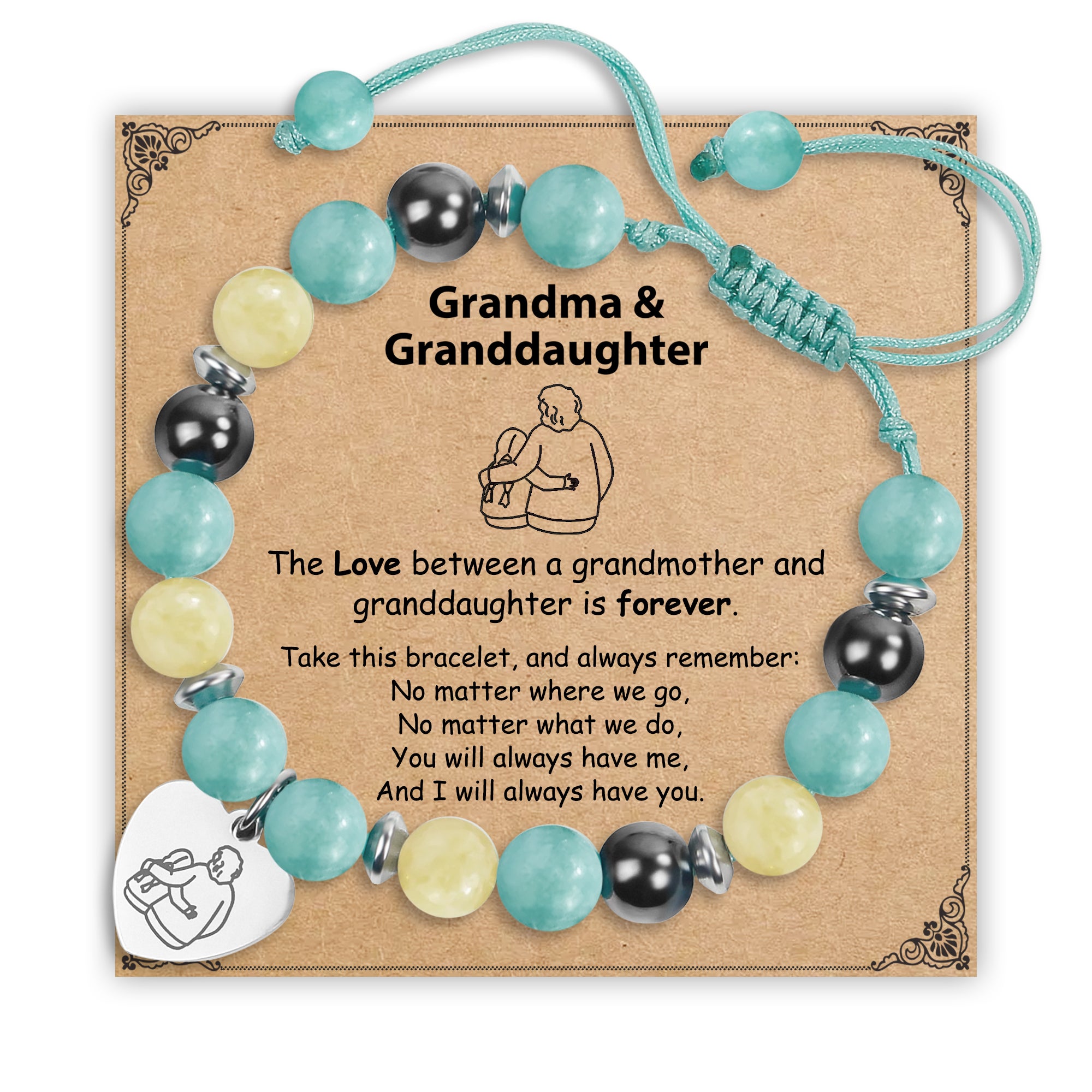Handmade Grandma Granddaughter Bracelet
