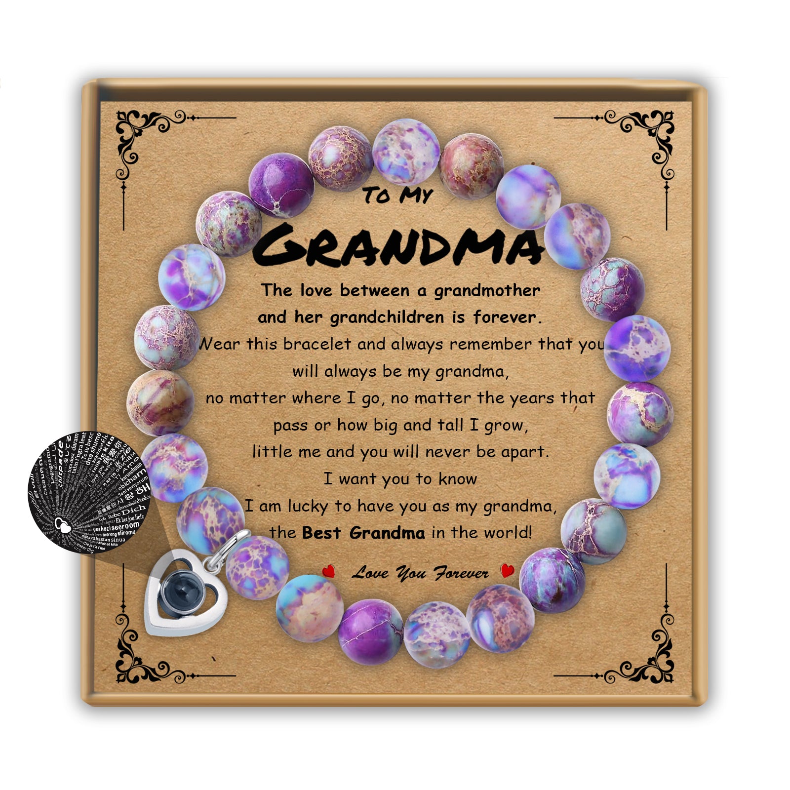 Purple Zebra Grandma Bracelet