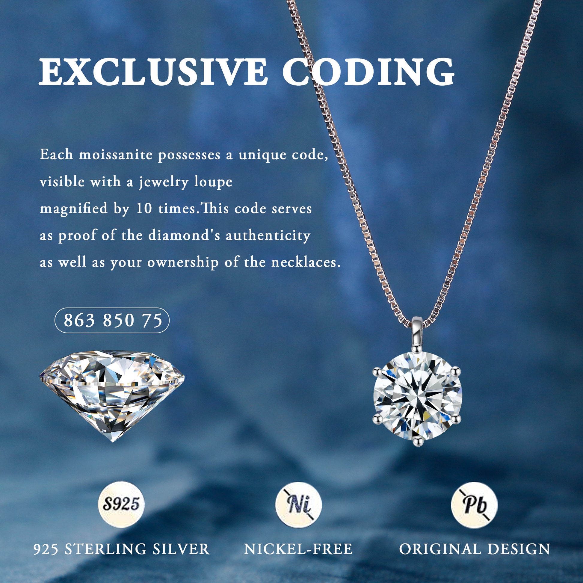 1 Carat Moissanite Necklace for Her