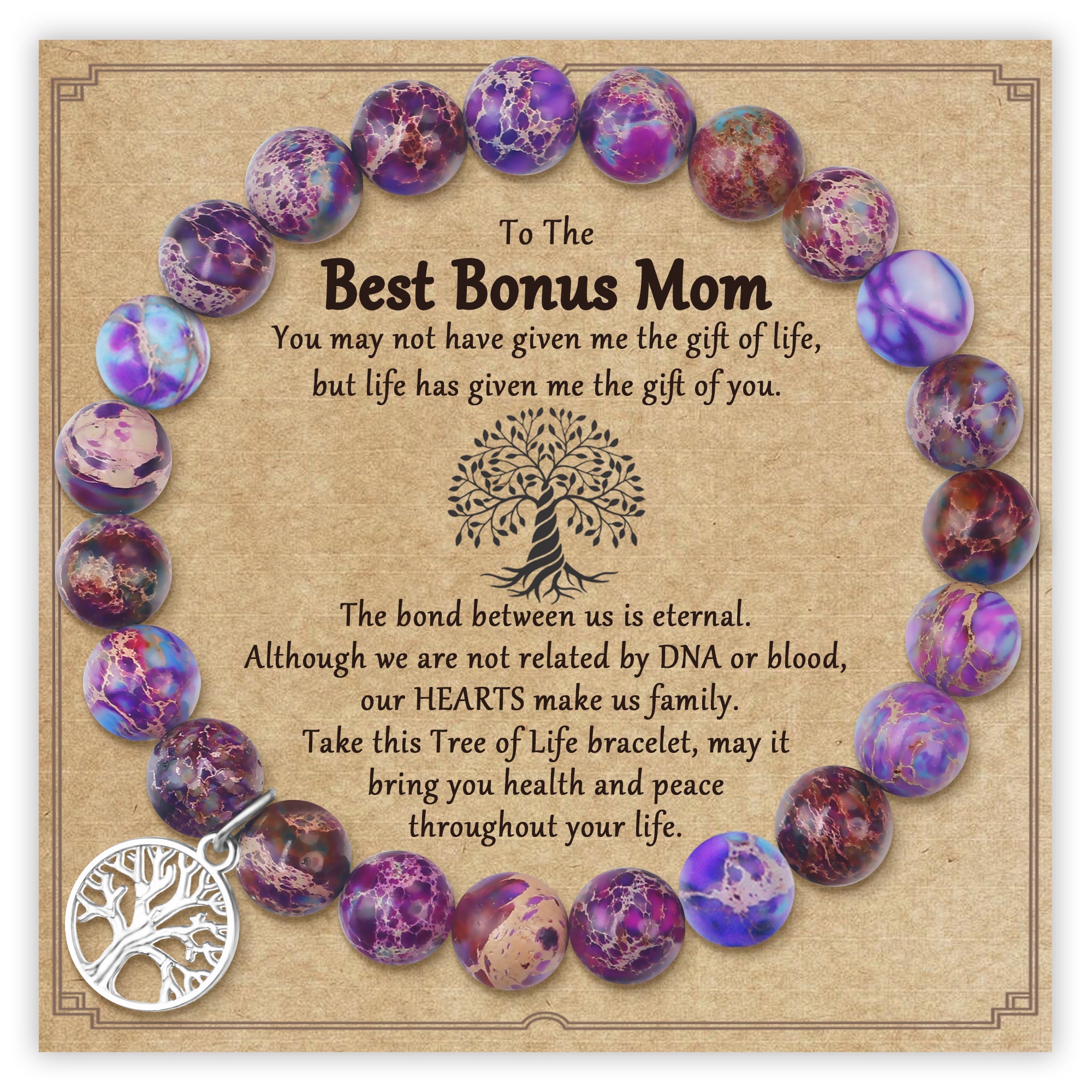 Purple Zebra Bonus Mom Bracelet