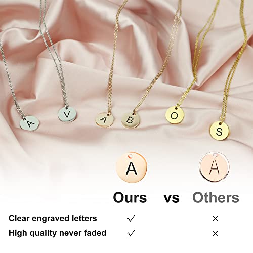 Collares con iniciales para mujer, collar con letras personalizadas y piedras de nacimiento, regalo personalizado para mamá con las iniciales de los niños, collar con alas de ángel para niñas como regalo de regreso a la escuela para amigos de Sereney