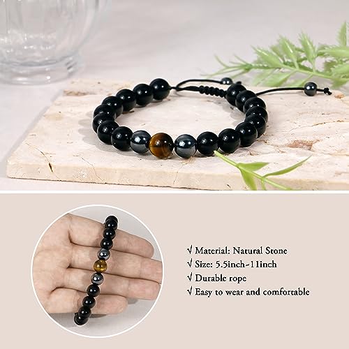 Sereney Happy 21st Birthday Gifts for Him,Adjustable Triple Protection Bracelet as 21 Year Old Birthday Gifts for Men Boys,21st Bday Jewelry Gifts for Boyfriend Husband Son Grandson