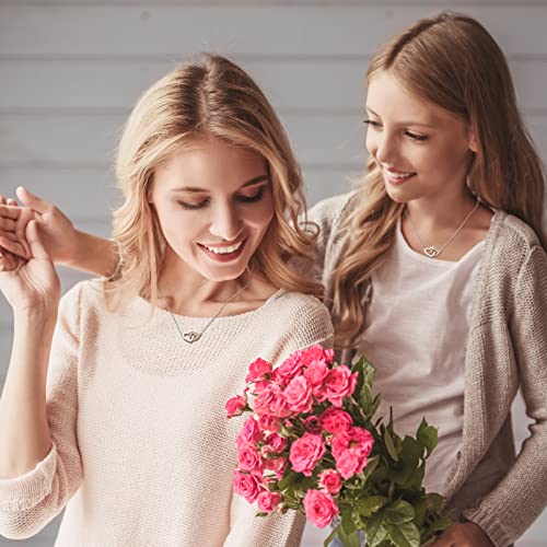 Sereney V Day Gifts for Daughter from Dad Mom, to My Daughter Necklace as Daughter Fahter Gifts from Dad, Mother Daughter Necklace as Brithday Gift for Daughter