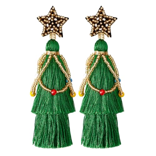 Christmas tassel deals earrings