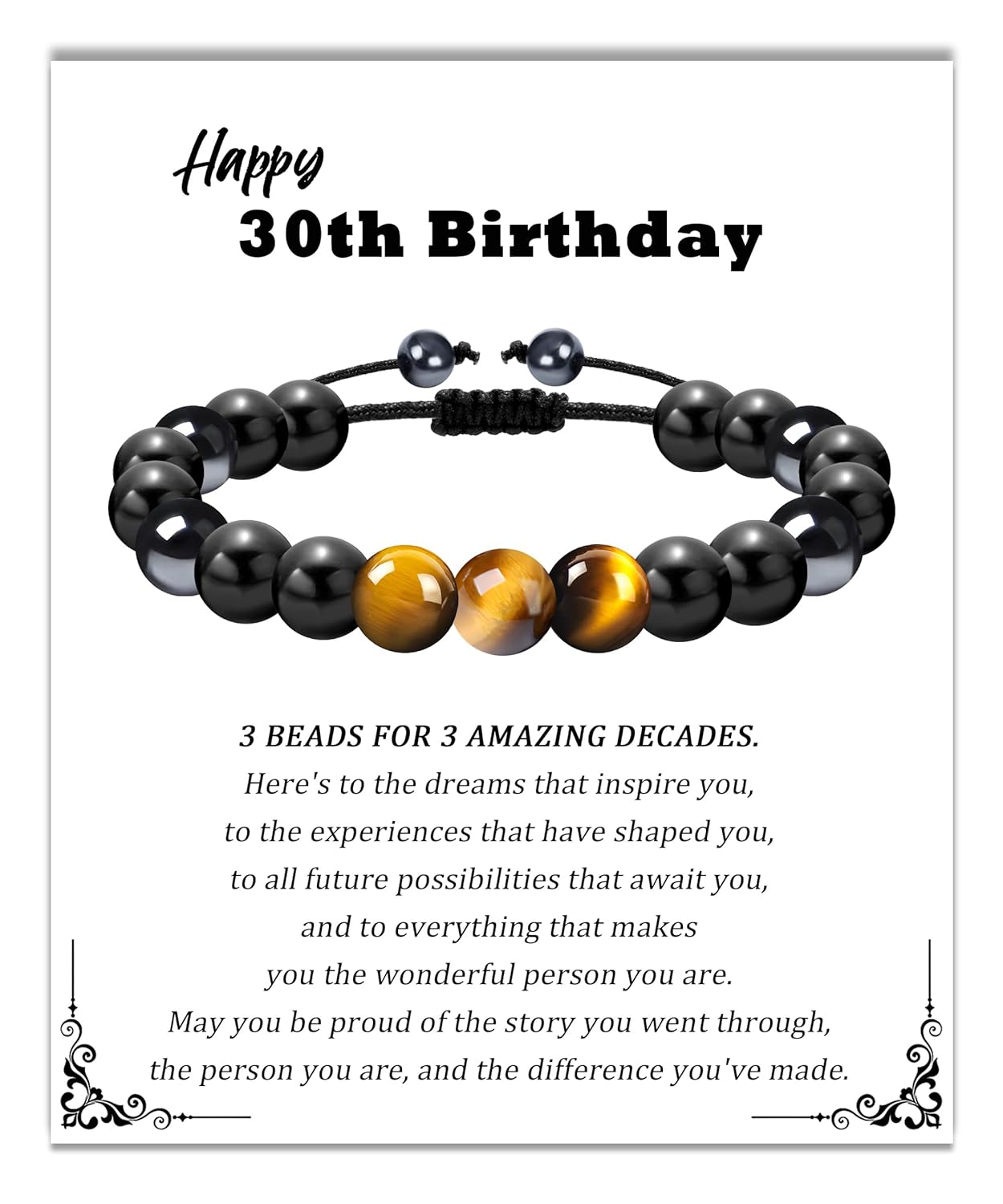 Sereney Happy 21st Birthday Gifts for Him,Adjustable Triple Protection Bracelet as 21 Year Old Birthday Gifts for Men Boys,21st Bday Jewelry Gifts for Boyfriend Husband Son Grandson