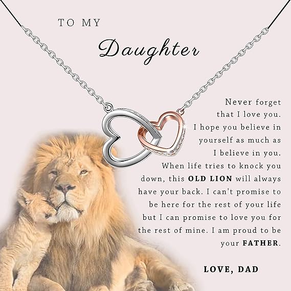 Sereney V Day Gifts for Daughter from Dad Mom, to My Daughter Necklace as Daughter Fahter Gifts from Dad, Mother Daughter Necklace as Brithday Gift for Daughter
